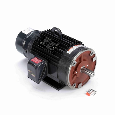 Marathon 5 Hp Brake Motor, 3 Phase, 1800 Rpm, 230/460 V, 184Tc Frame, Tenv C406